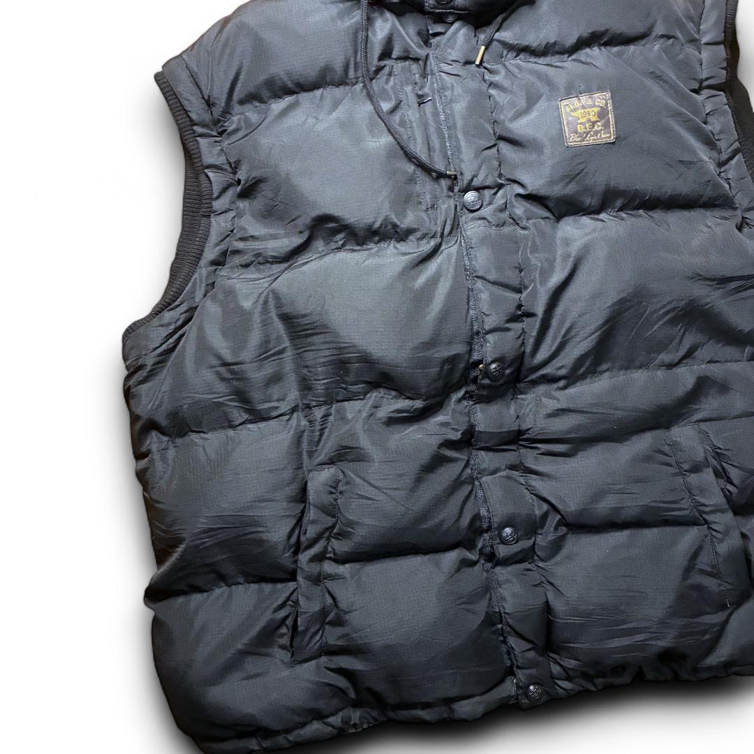 ダウンベスト 3XL B.E.C PITS 刺繍 ピットブル ブラック AKOO