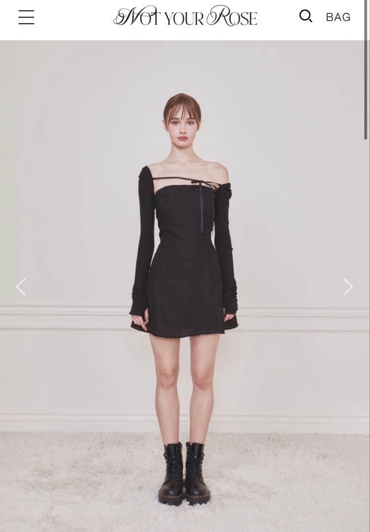 ワンピース not your rose Fay bolero dress (Black)