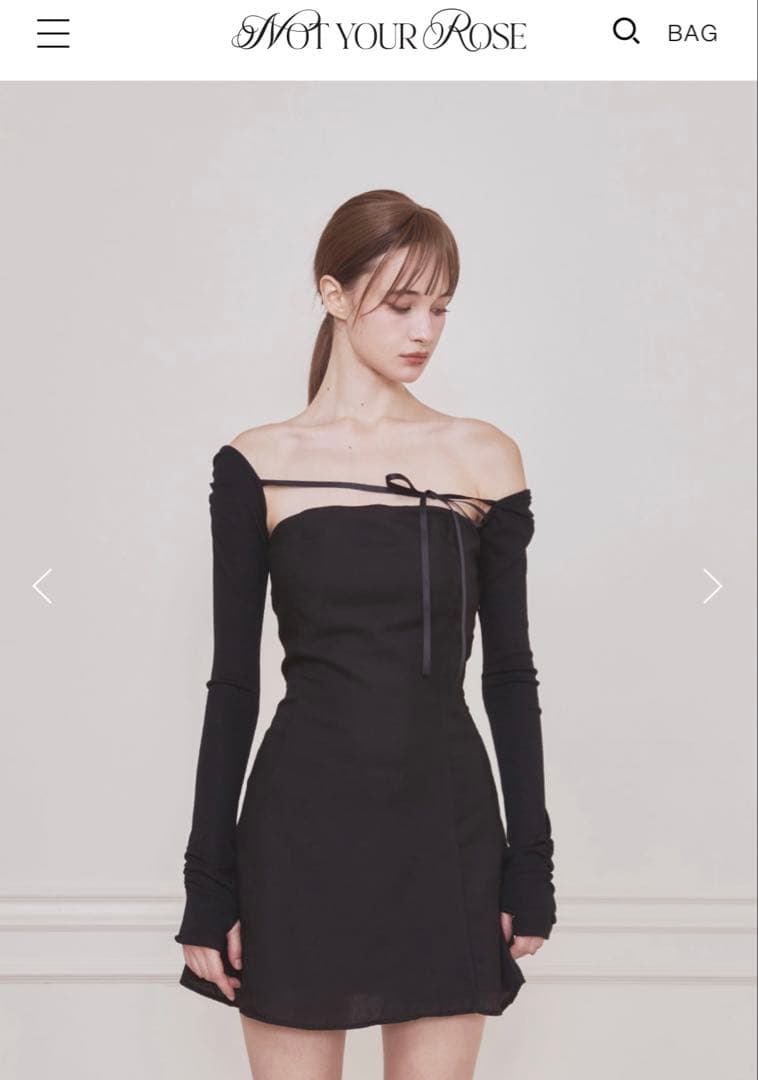 ワンピース not your rose Fay bolero dress (Black)