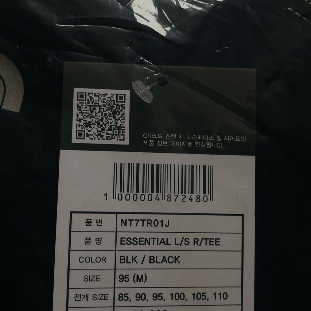 韓国　ノースフェイス M ルーズフィット　長袖Tシャツ　新品　国内未入荷　黒