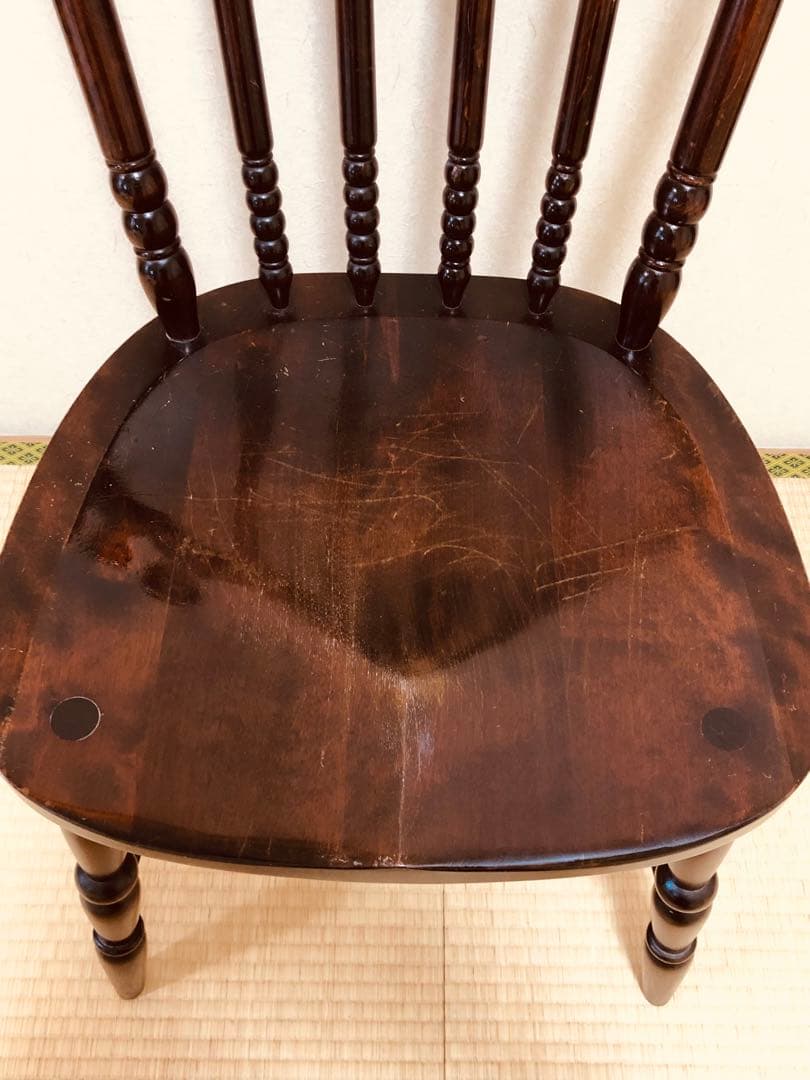 【送料込み】当時物 北海道民芸家具 ダイニングチェアー 2脚あります①