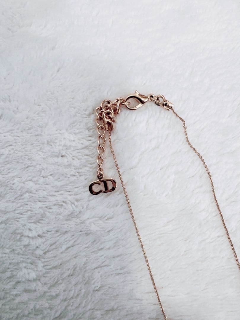 Christian Dior ゴールド ロゴネックレス