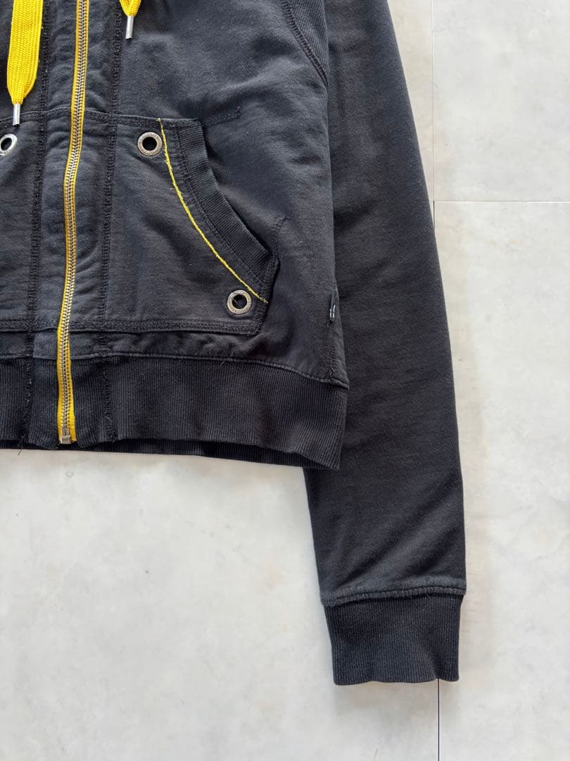 トップス EVISU Yellow Seagull Logo Zip Hoodie