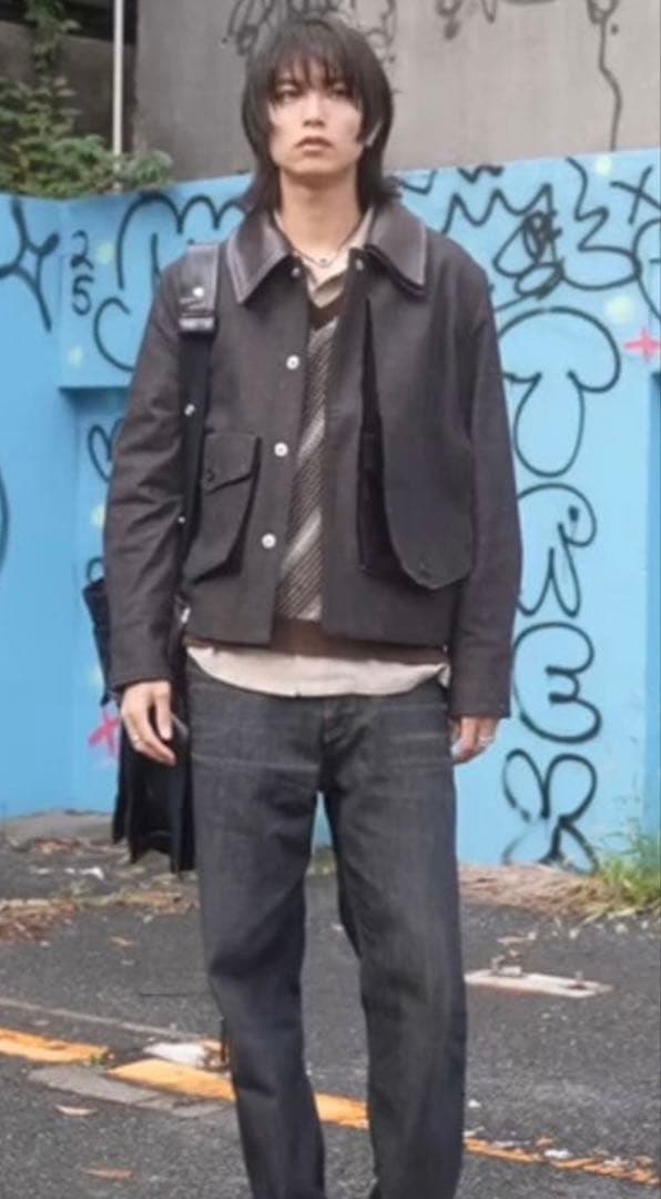 NULLUS PEELED OFF JACKET IN BROWN サイズ1