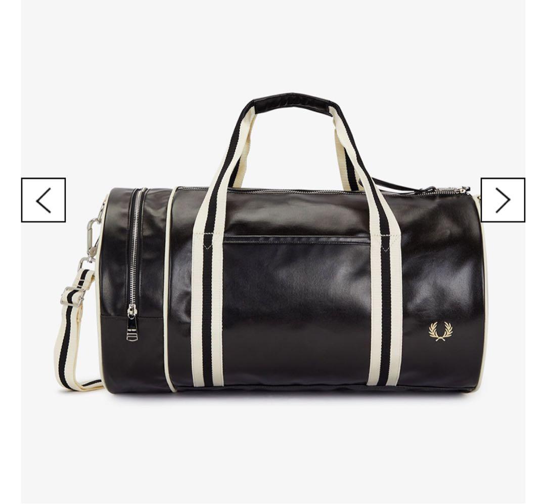 【完売・美品・FRED PERRY】フレッドペリー ドラムバッグ／ボストンバッグ