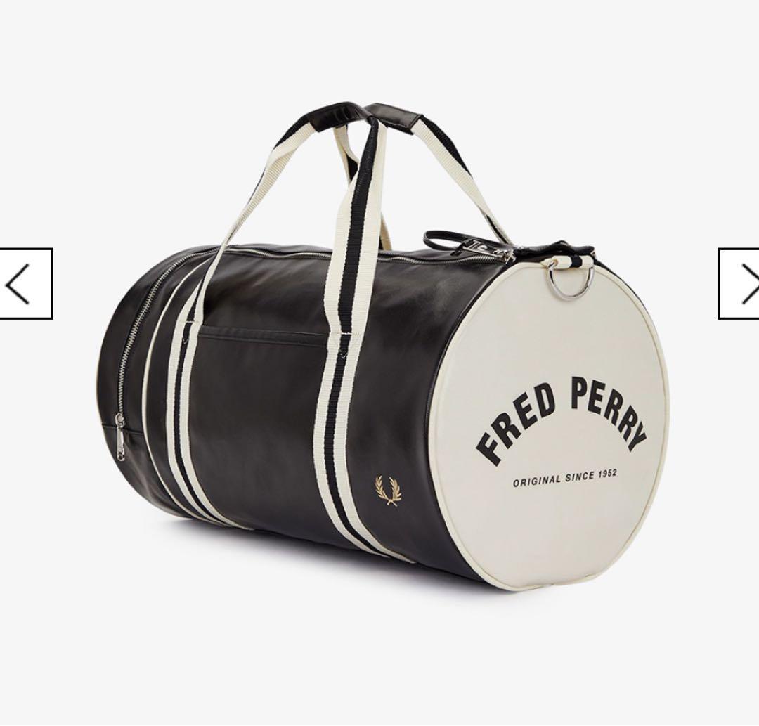 【完売・美品・FRED PERRY】フレッドペリー ドラムバッグ／ボストンバッグ