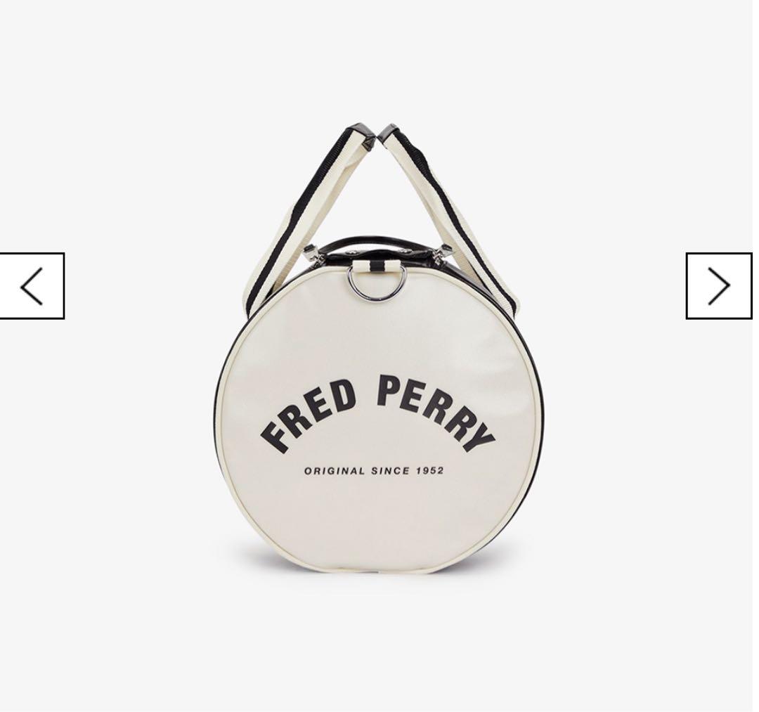 【完売・美品・FRED PERRY】フレッドペリー ドラムバッグ／ボストンバッグ