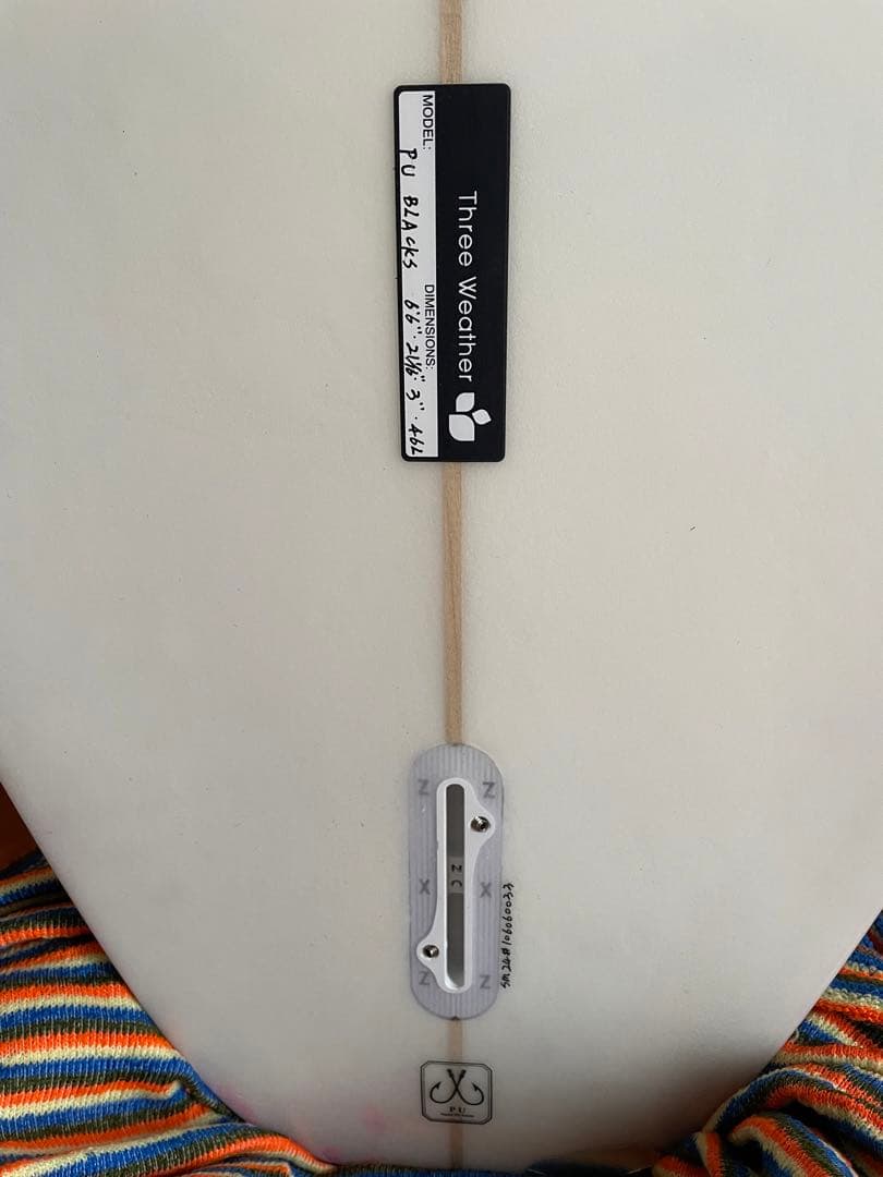 【手渡しのみ】threeweather PU BLACKS 6'6\"サーフボード