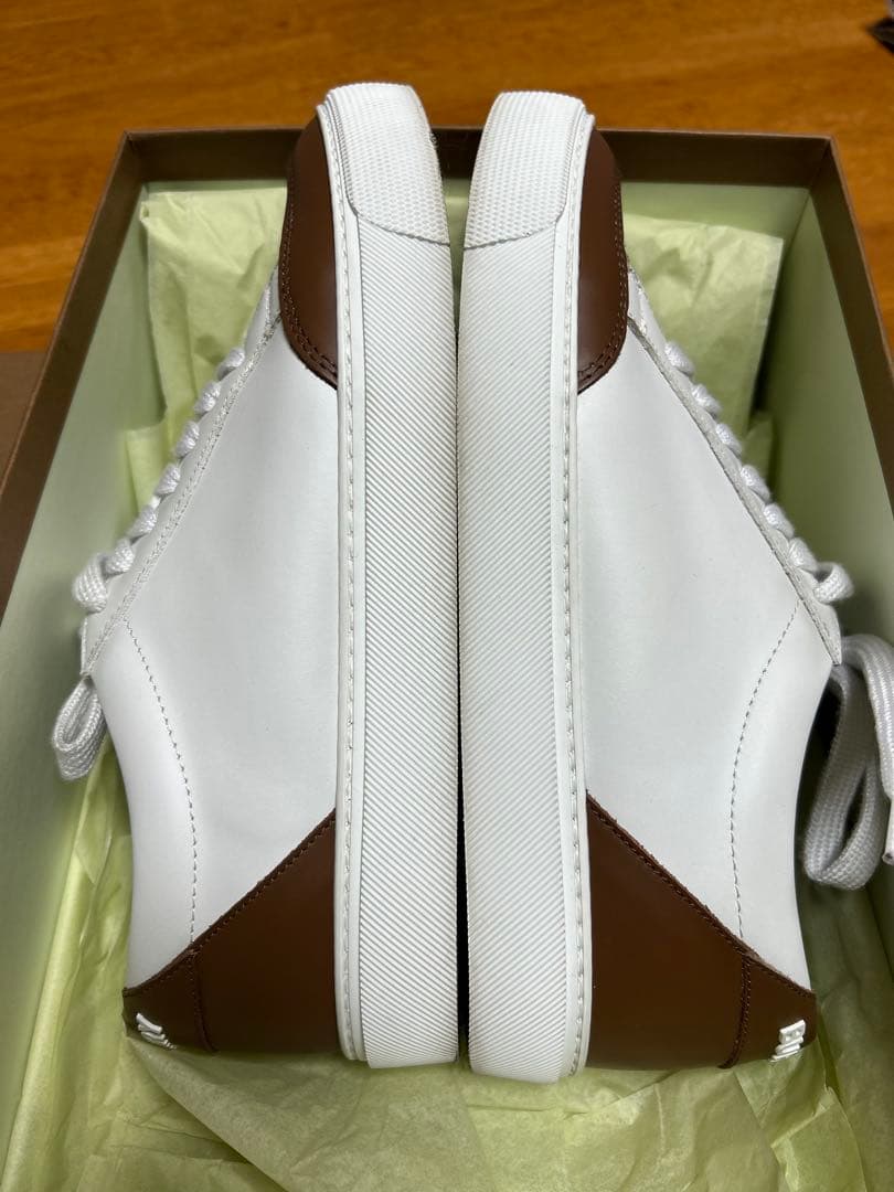 美品 BURBERRY バーバリー レディース スニーカー レザー 白 23cm