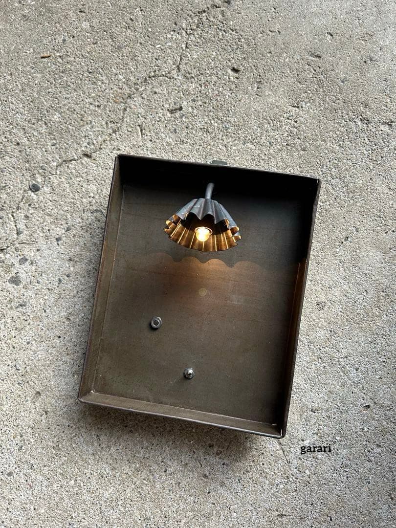 古道具照明　単3乾電池照明　古材ディスプレイ照明　古材サインボード　カフェ照明