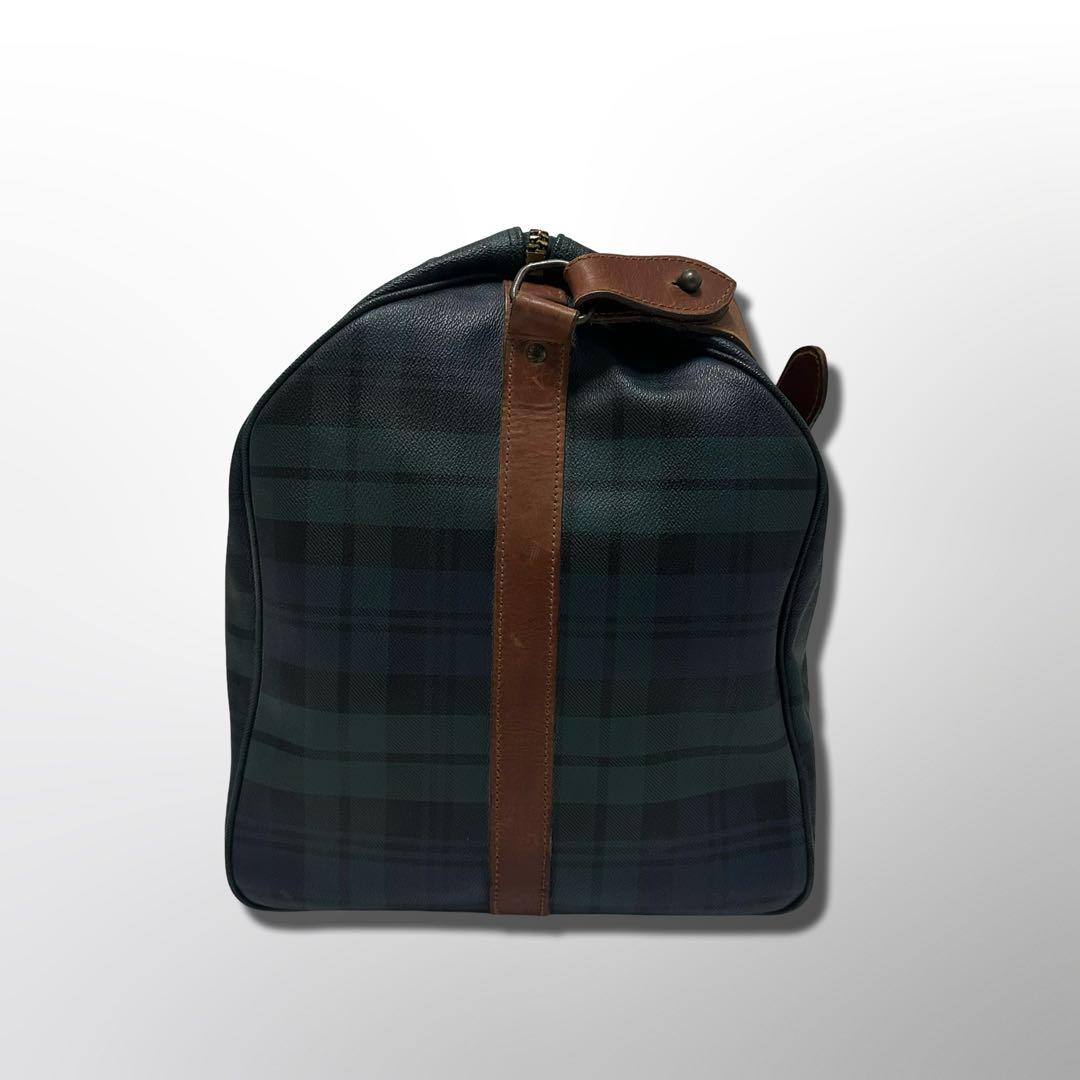 き*ろ様 ラルフローレン レザーPVC 2way ブラックウォッチ 大容量ボスト