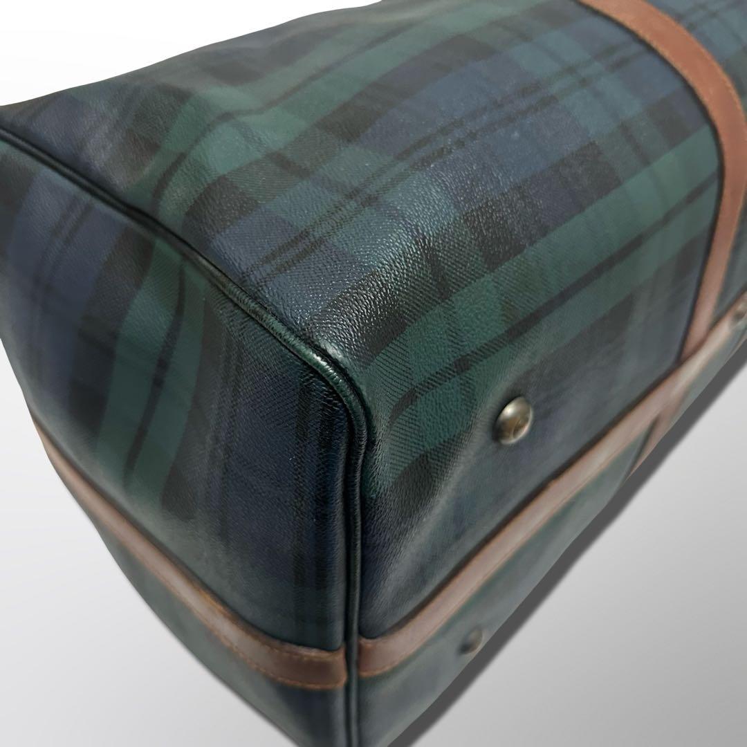 き*ろ様 ラルフローレン レザーPVC 2way ブラックウォッチ 大容量ボスト