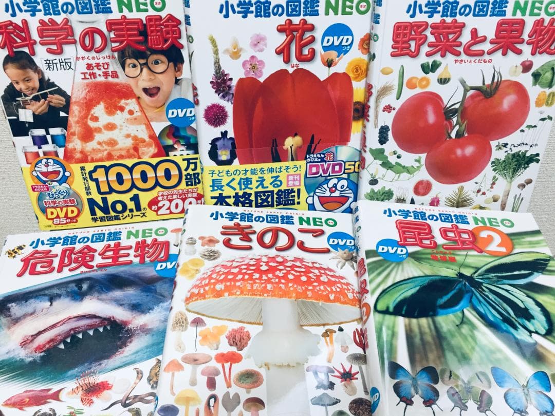 小学館の図鑑NEO くらべる図鑑 新版・分解する図鑑・DVD付き 12冊セット