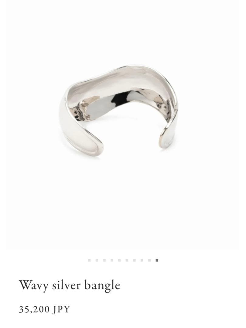 アクセサリー JAMIRAY Wavy Silver Bangle