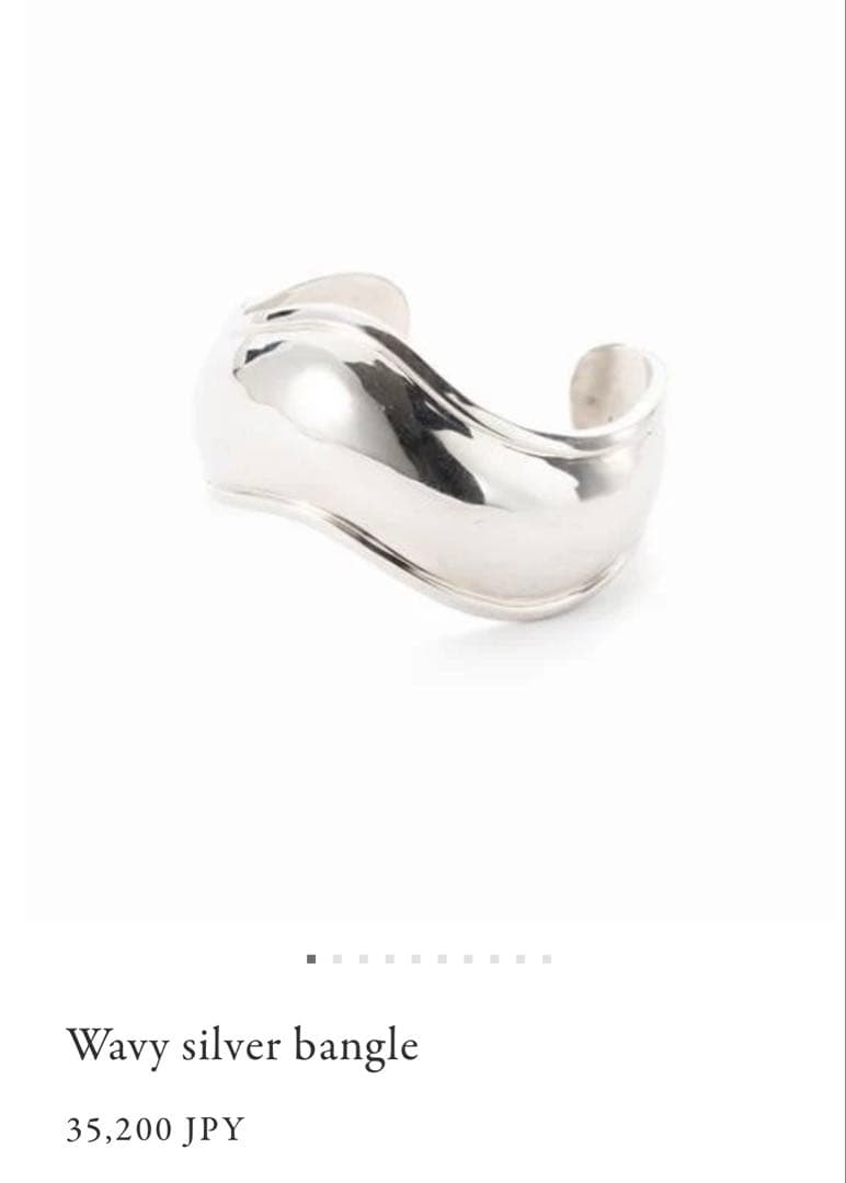 アクセサリー JAMIRAY Wavy Silver Bangle