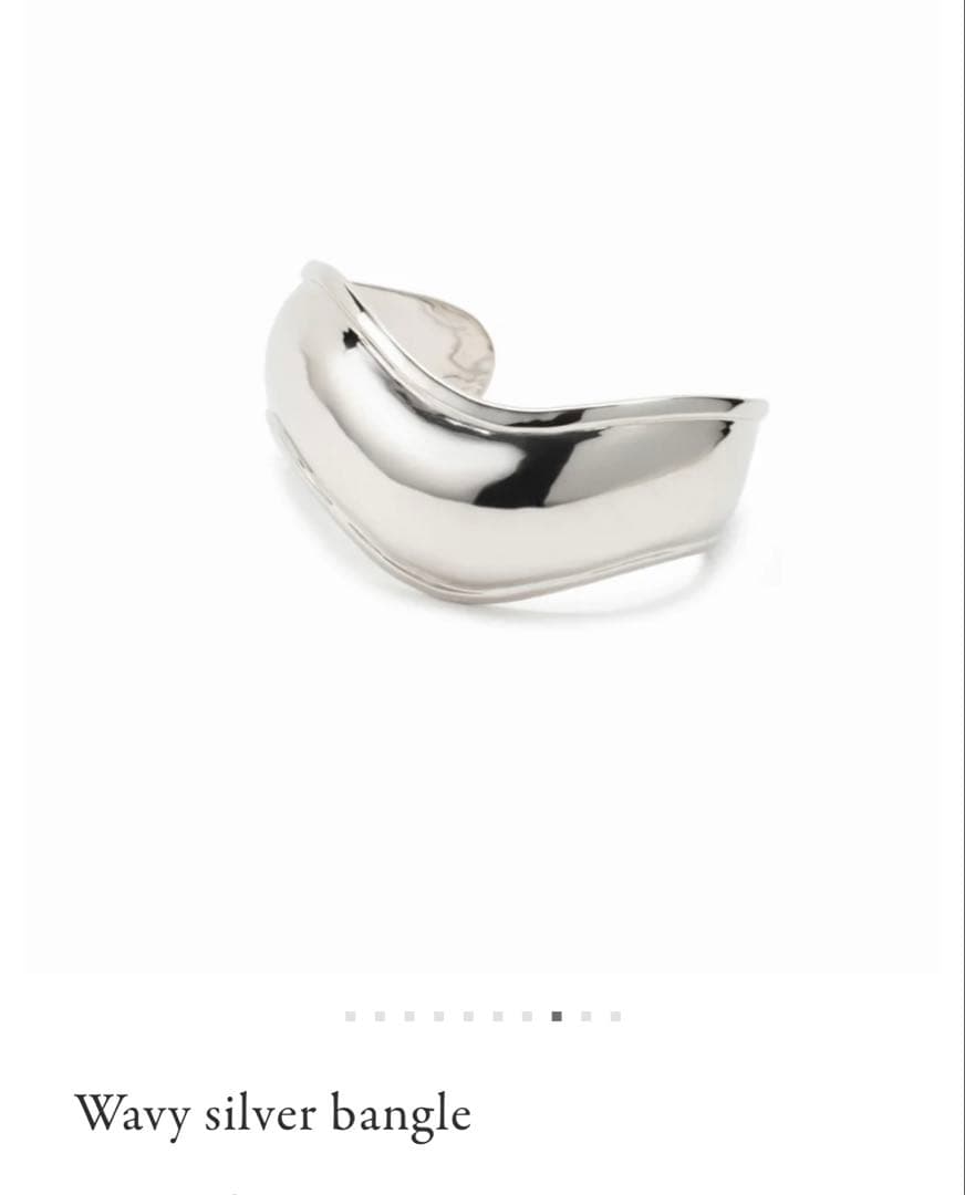 アクセサリー JAMIRAY Wavy Silver Bangle