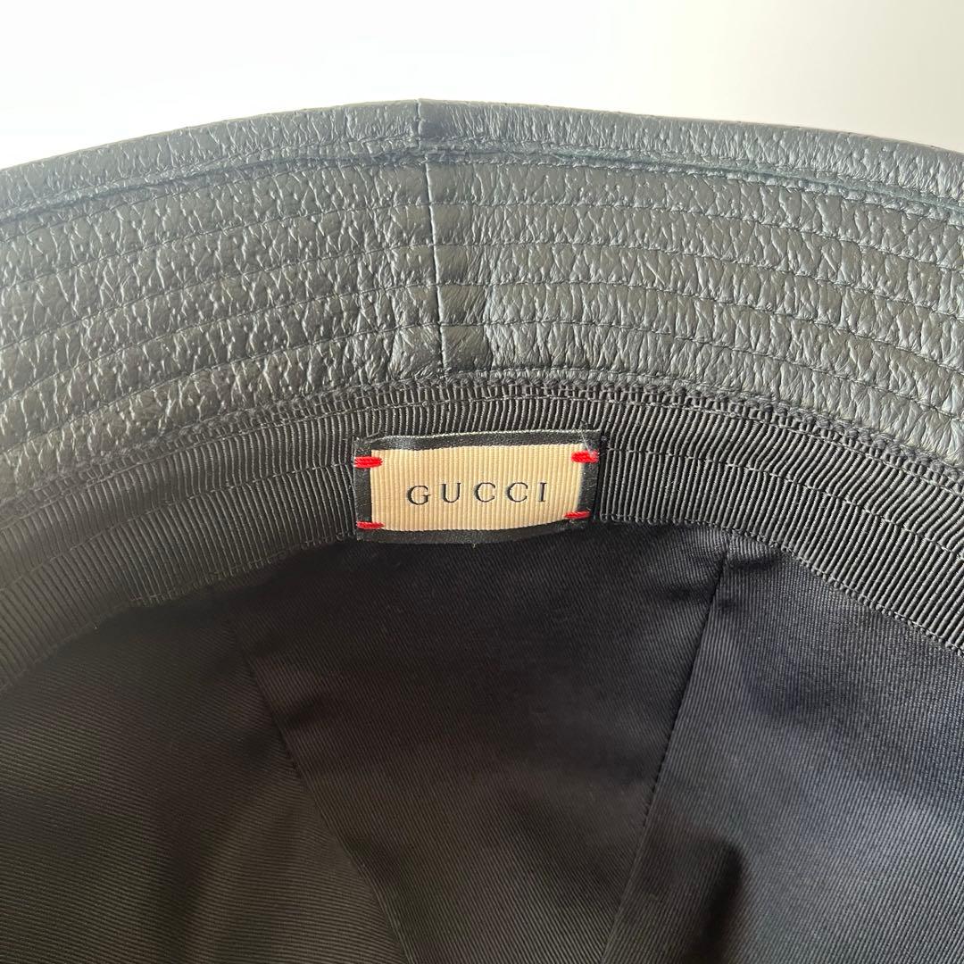 GUCCI グッチ ホースビット レザー バケットハット