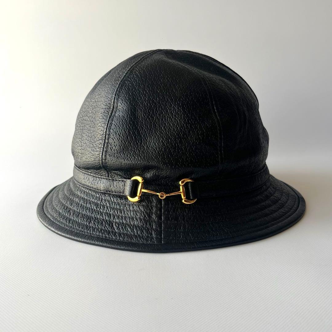 GUCCI グッチ ホースビット レザー バケットハット
