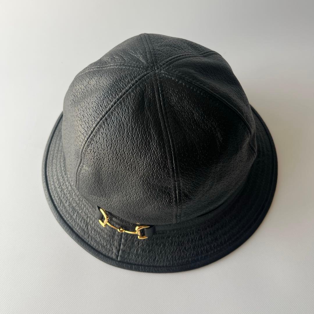 GUCCI グッチ ホースビット レザー バケットハット