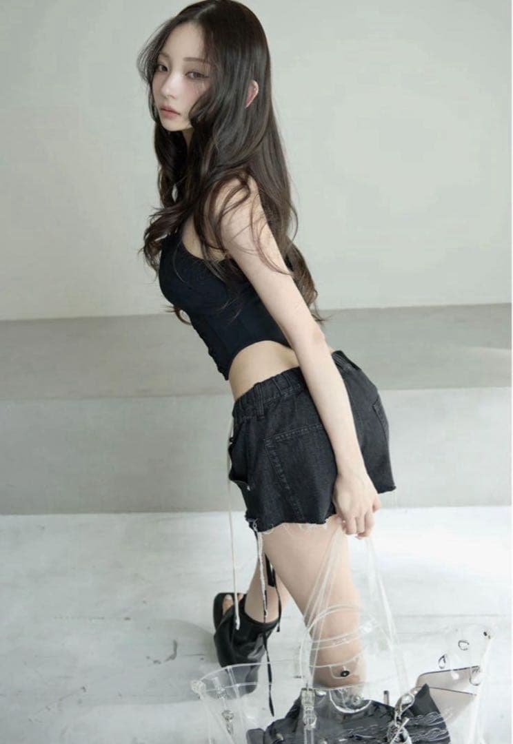 S garter denim shorts Theredthread Mサイズ