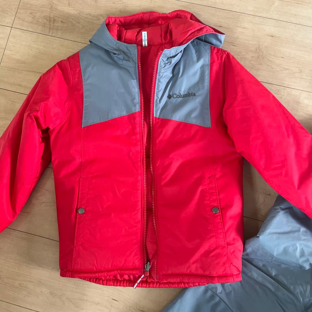 Columbia 子ども用スキーウェア 赤/グレー　xs