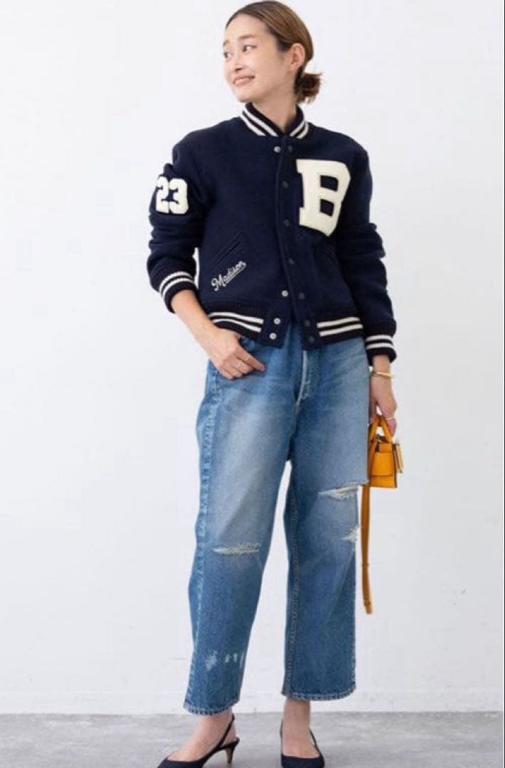 【超美品】MADISONBLUE ネイビースタジャン