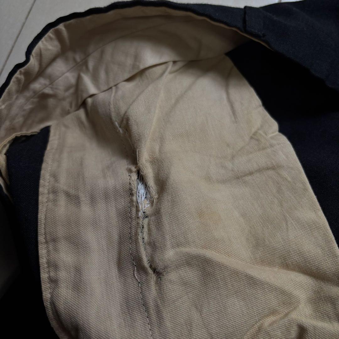 50s 60s コットンスラックス　ブラック　ヴィンテージ　ギャバスラ　usa製