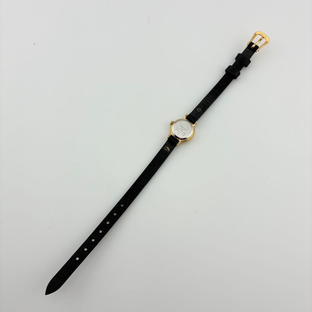 【美品/希少/電池交換済】SEIKO　腕時計　クォーツ　ゴールド　ブラック　QZ