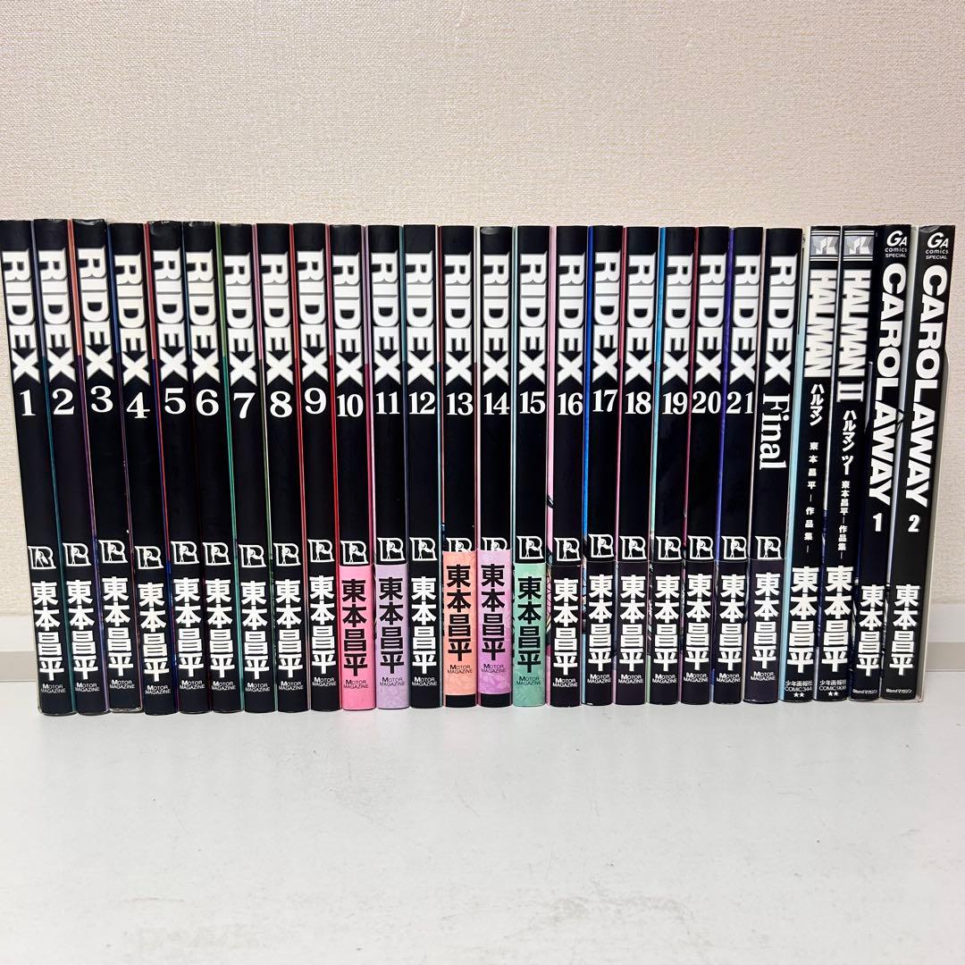 RIDEX 全巻セット　1-22+ 関連本4冊　ライデックス　東本昌平
