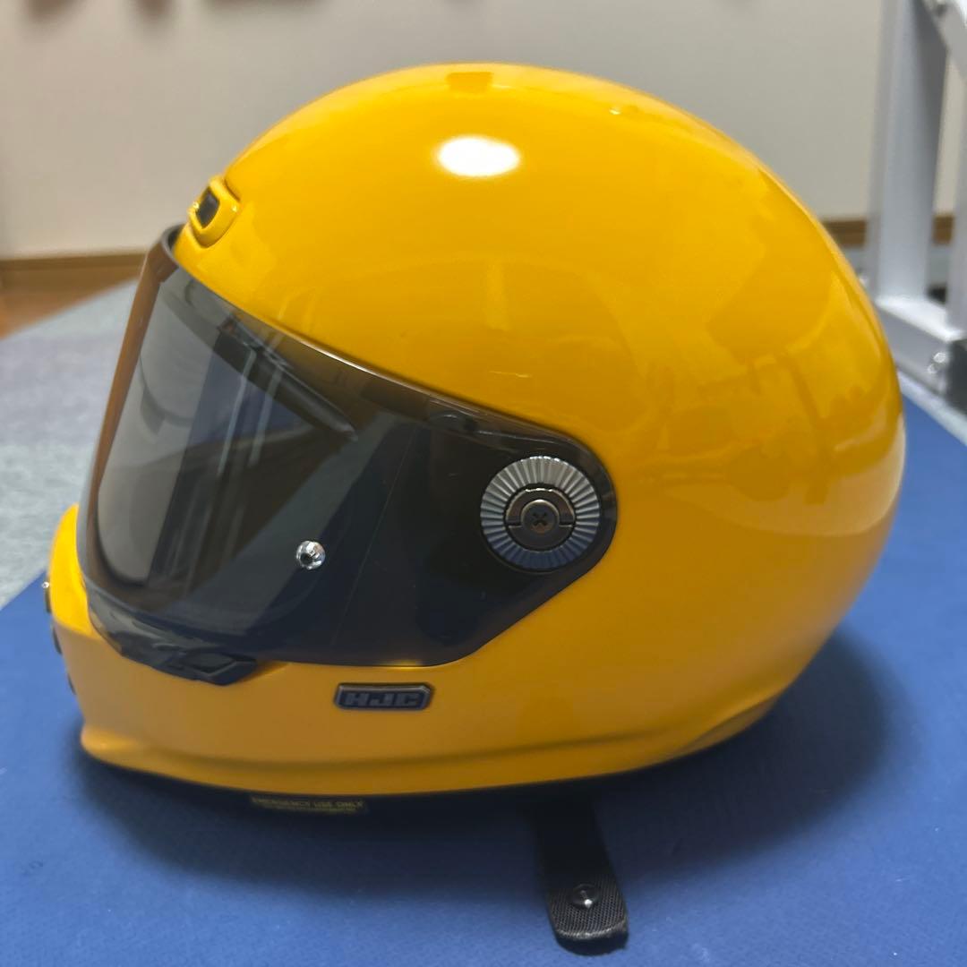 HJC V10 DeepYellowバイク用ヘルメット(フルフェイス)