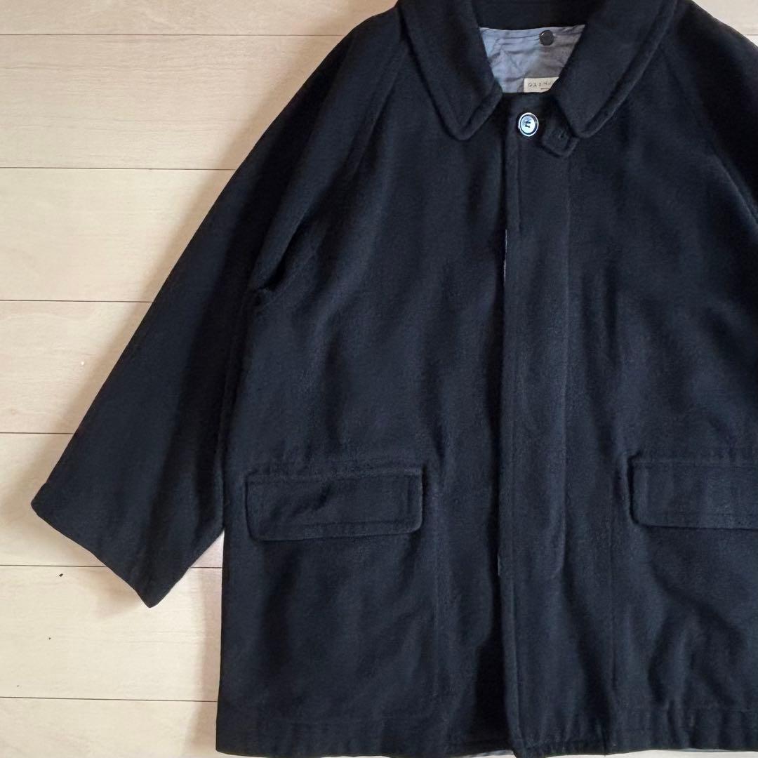 90s Grenover ウールコート　チンスト付き　カシミア混　ライナー付き
