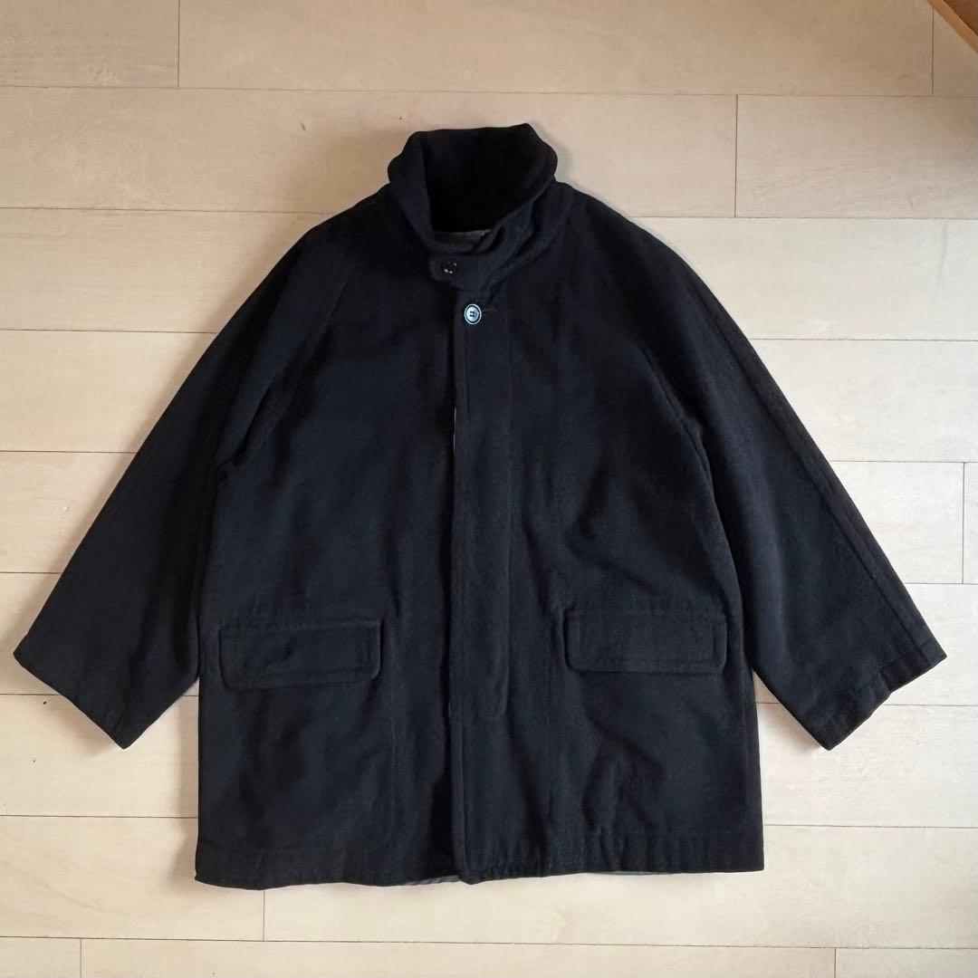 90s Grenover ウールコート　チンスト付き　カシミア混　ライナー付き