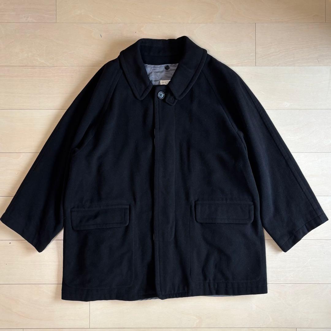 90s Grenover ウールコート　チンスト付き　カシミア混　ライナー付き