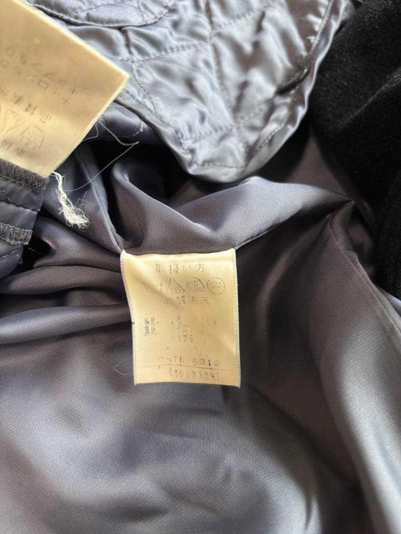 90s Grenover ウールコート　チンスト付き　カシミア混　ライナー付き