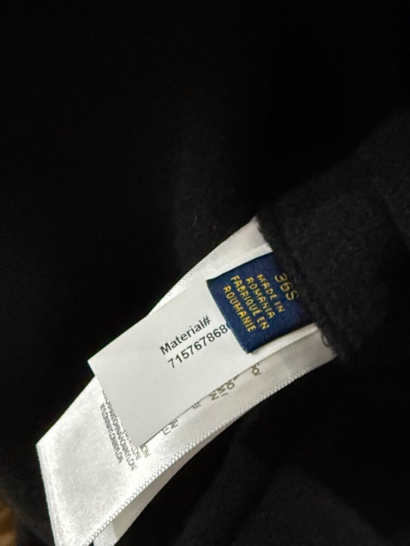 ポロラルフローレンPolo Ralph LaurenウールメルトンピーコートS黒