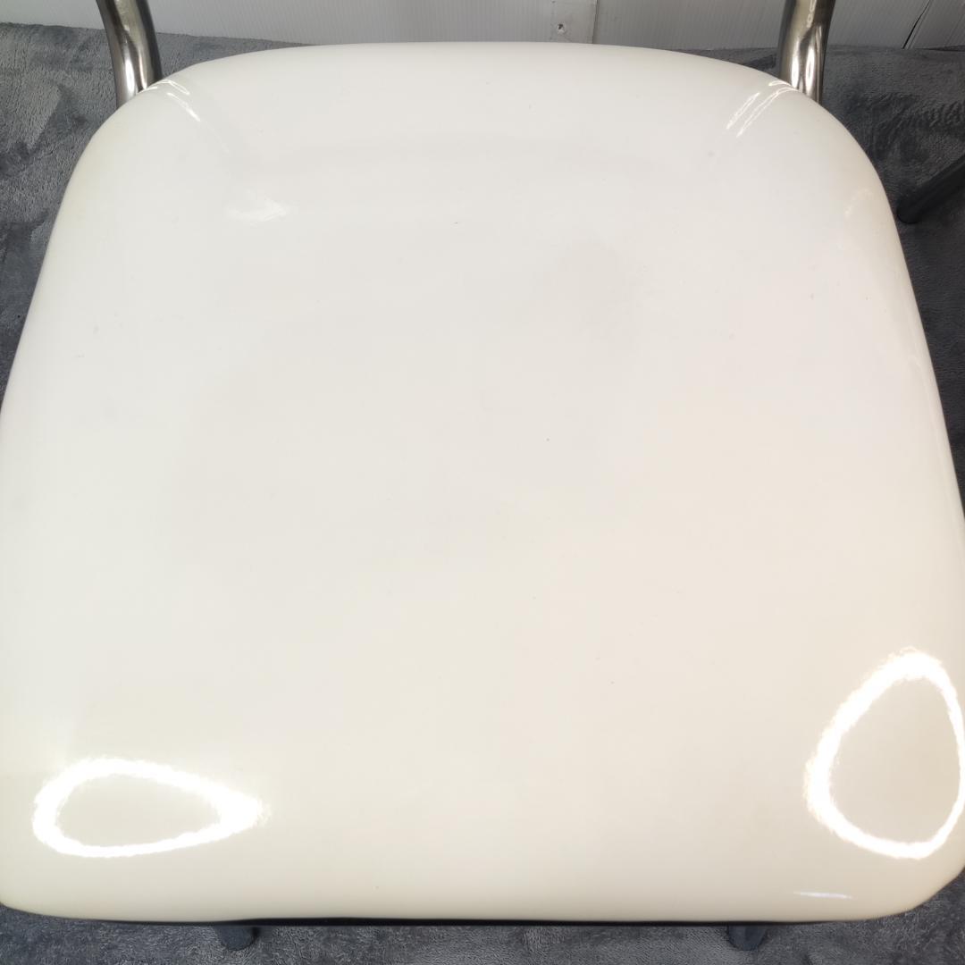 【2脚セット】ダイナーチェア　ホワイト　エナメル　レトロ　カントリー