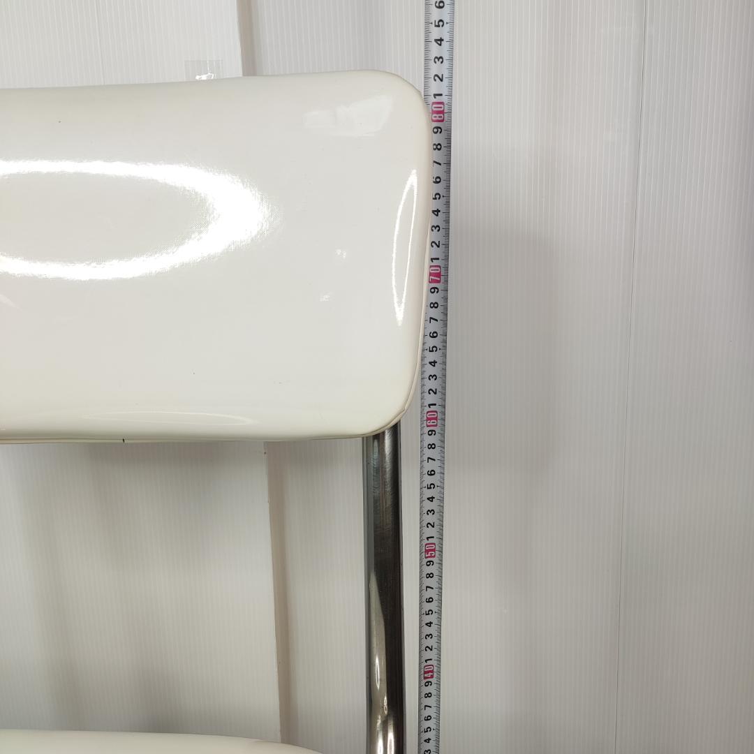 【2脚セット】ダイナーチェア　ホワイト　エナメル　レトロ　カントリー