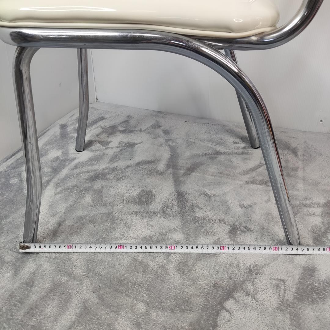 【2脚セット】ダイナーチェア　ホワイト　エナメル　レトロ　カントリー