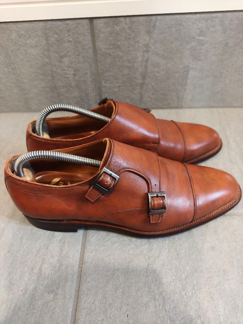 3足セット ダブルモンクストラップ ビジネスシューズ