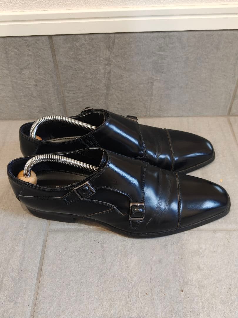 3足セット ダブルモンクストラップ ビジネスシューズ