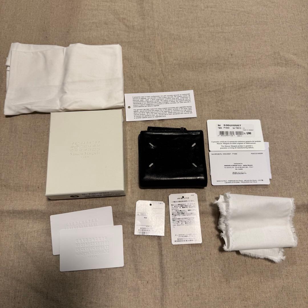 美品 付属品完備 Maison Margiela フォールデッドレザーウォレット