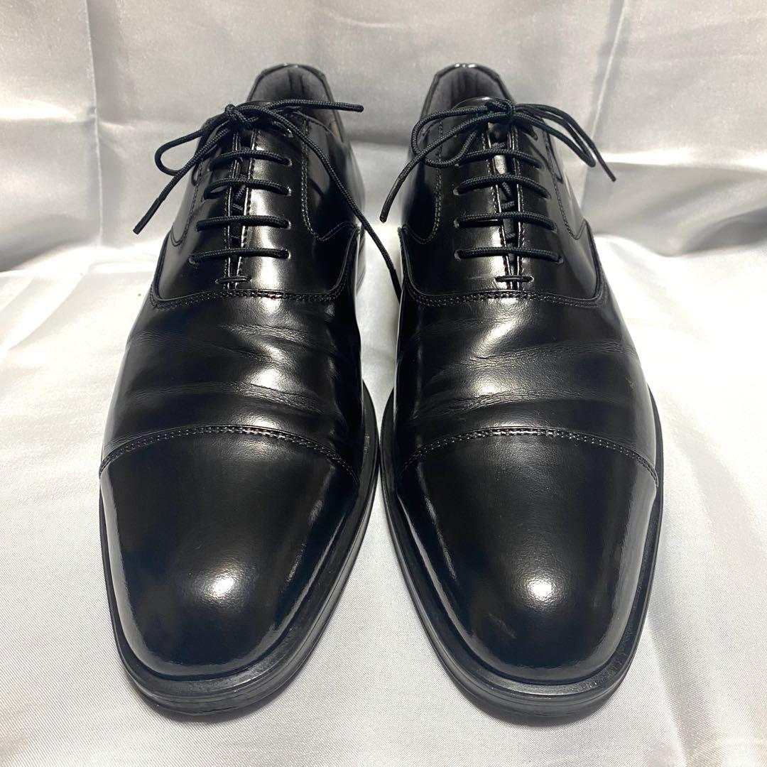 TOMOE 鞆ゑ　25cm TE600 ストレートチップ レザー 黒 ブラック