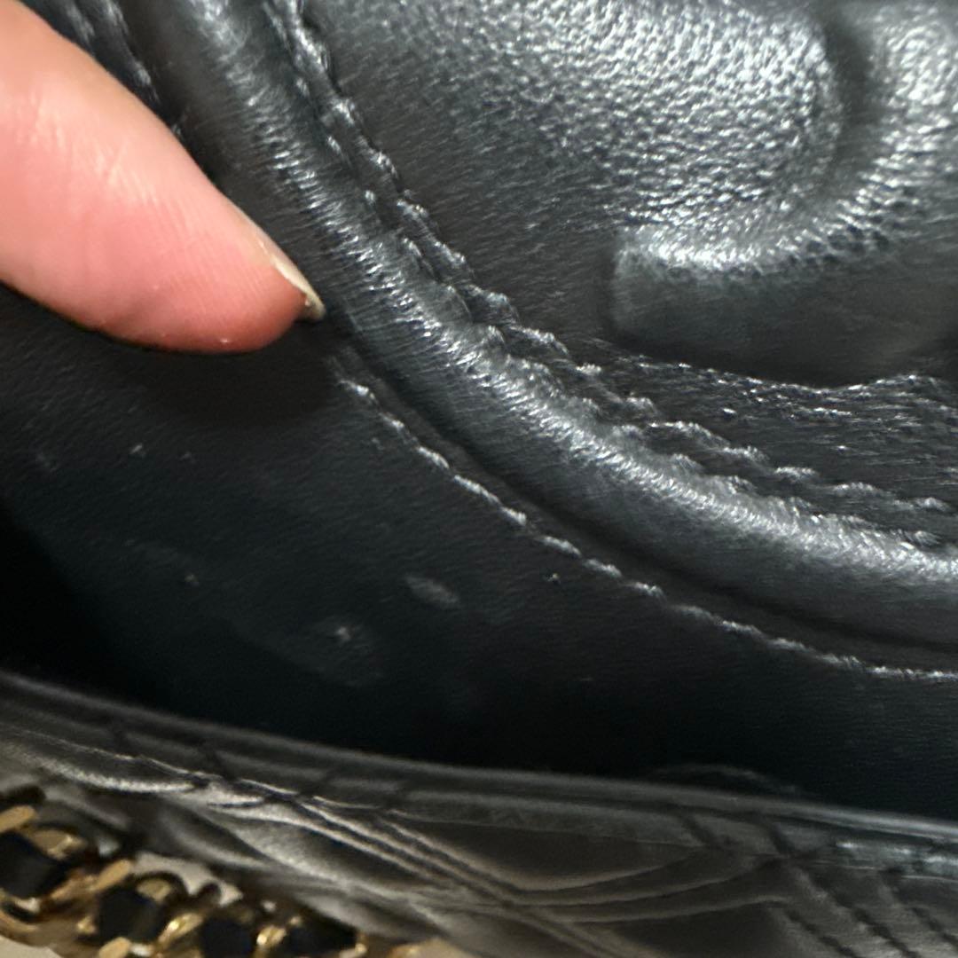 トリーバーチ　キルティング クロスボディ ゴールドチェーン ブラック