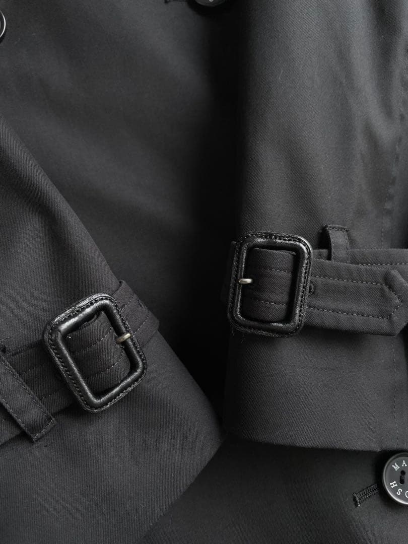 美品✨マッキントッシュロンドン　トレンチコート　38 黒　チェックライナー付き