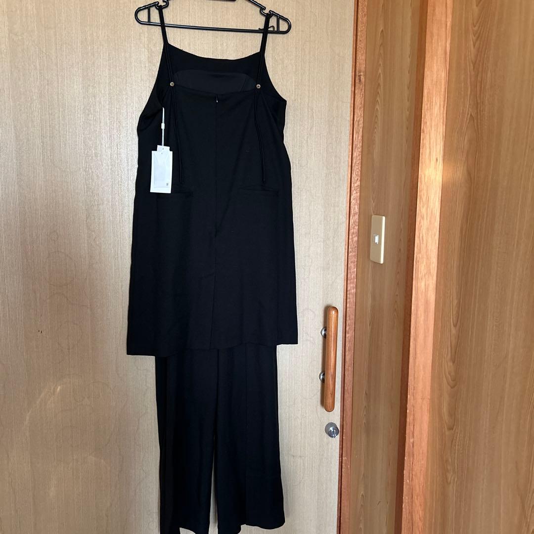LAYERED CAMISOLE ALL IN ONE ブラック　ベスト　ジレ