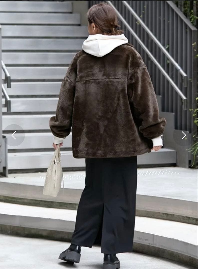 ジャーナルスタンダードレリューム　フルジップファーブルゾン　ブラウン