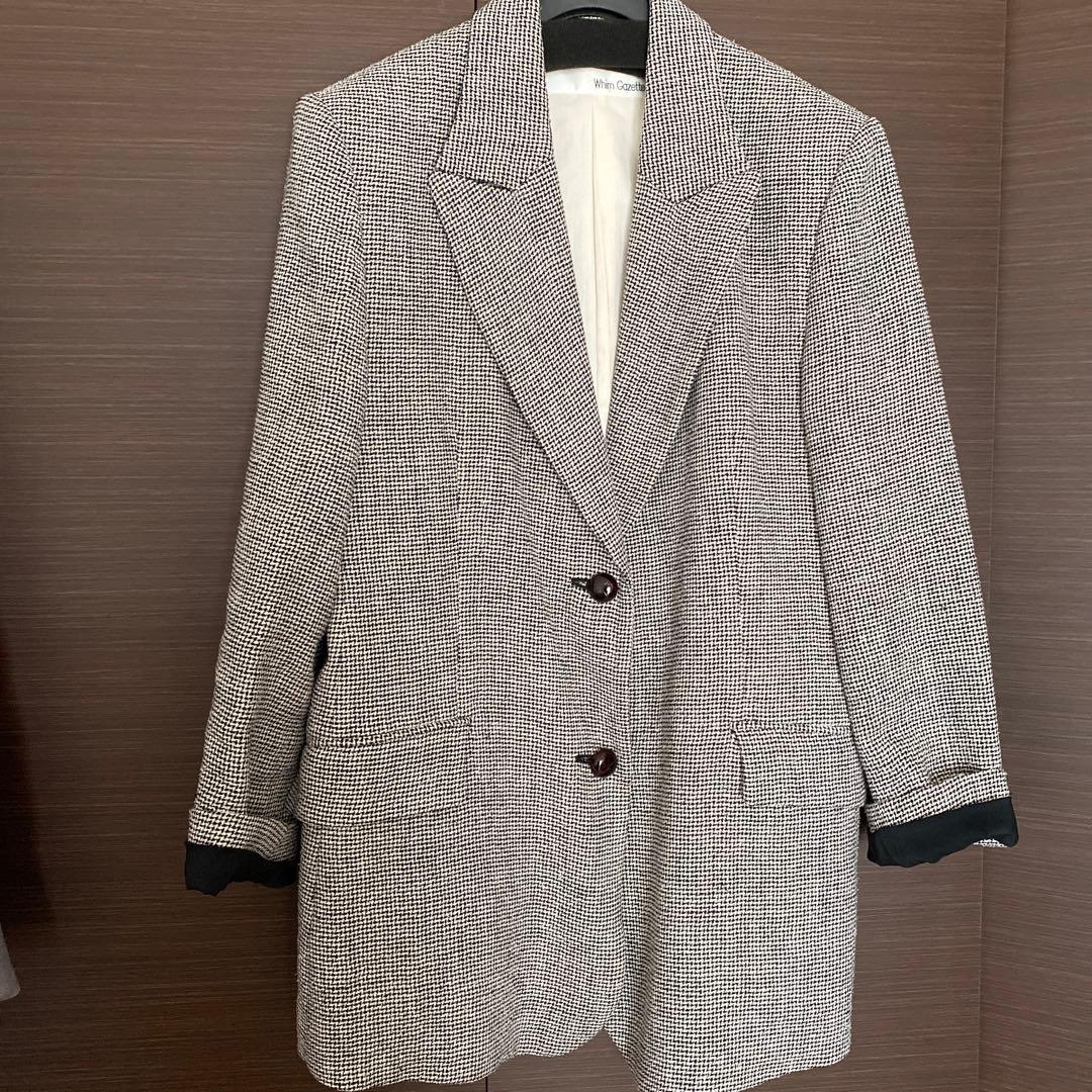 【美品】Whim Gazette千鳥柄2ボタンジャケット