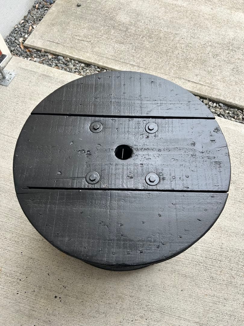 ケーブルドラム　電線ドラム　テーブル　ガーデニング　黒色