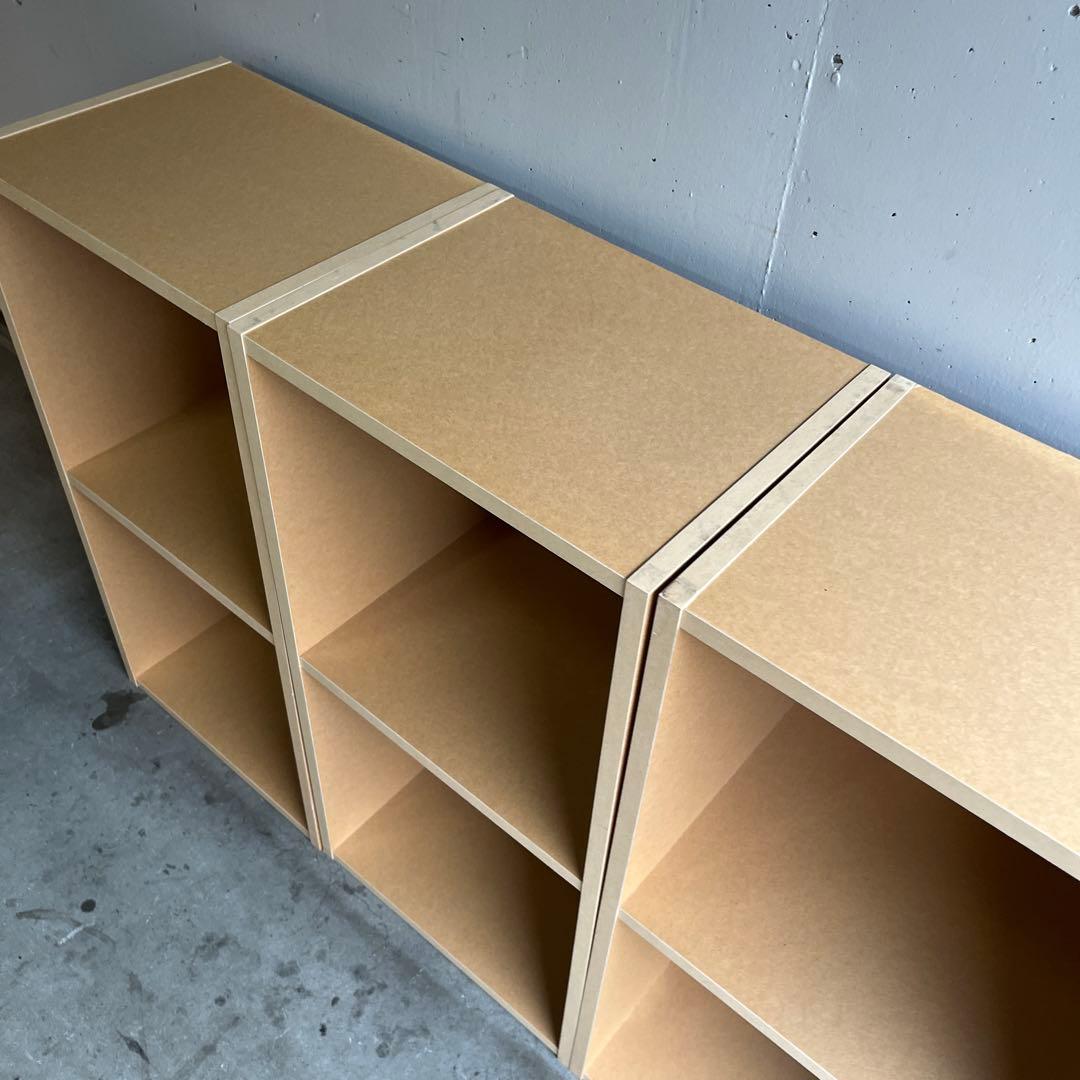 美品・廃盤希少★無印 パルプボードボックス・２段・タテヨコＡ４サイズ 3個セット