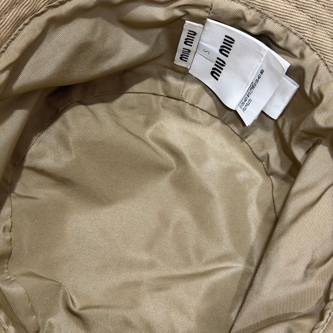 レシート有　miu miu　バケットハット　バケハ　ベージュ